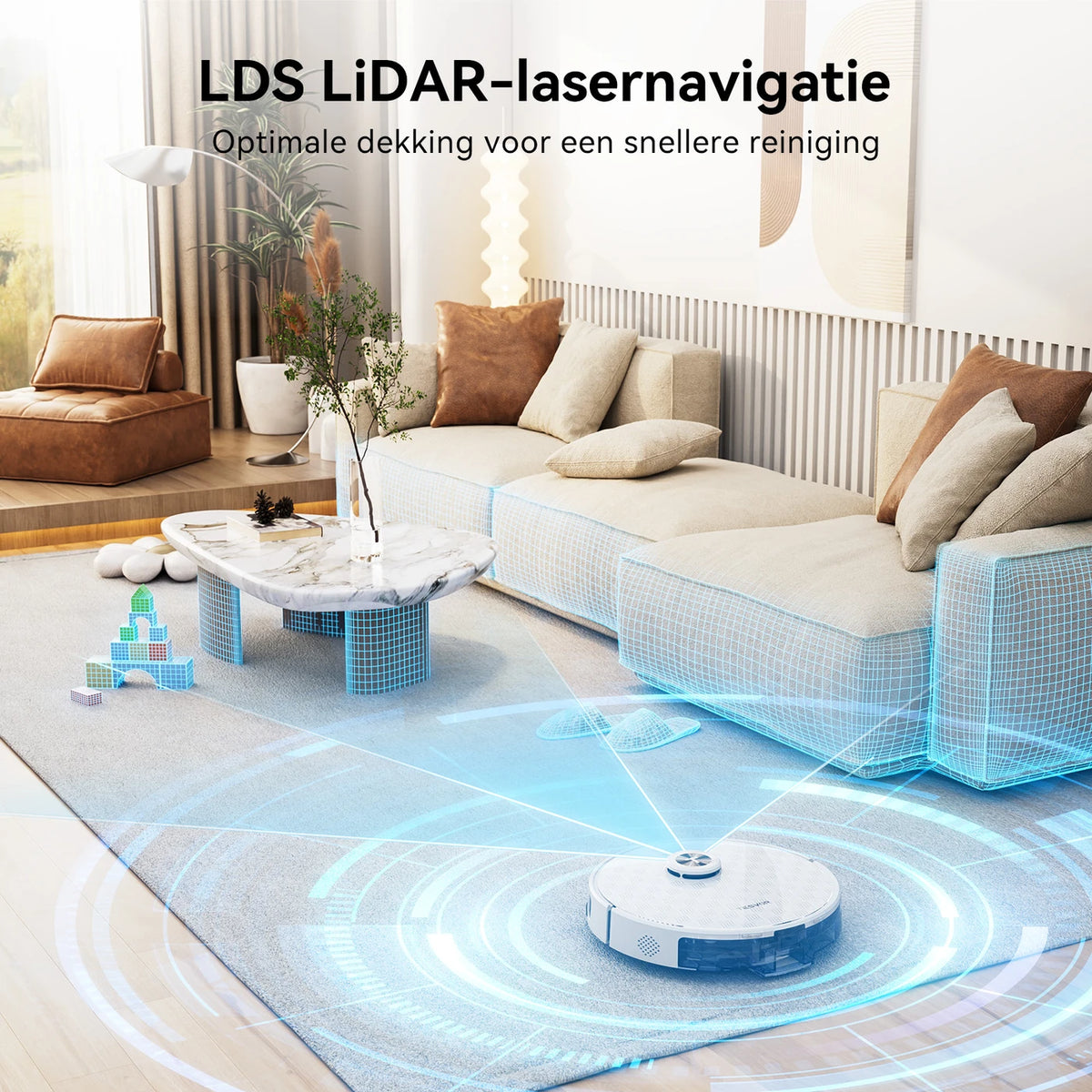 Tesvor S8 Pro Roboterstaubsauger mit Wischfunktion – 8000 Pa Saugkraft, LiDAR-Navigation, Teppicherkennung, 240 Min. Betriebszeit – Weiß – 116,84 × 76,2 × 38,1 cm