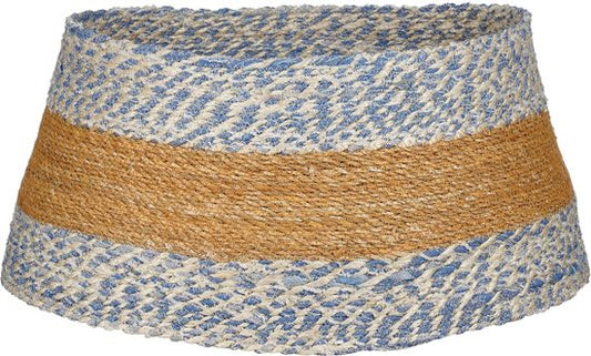 House of Seasons Weihnachtsbaumschürze - H26 x Ø58 cm - Seegras - Blau