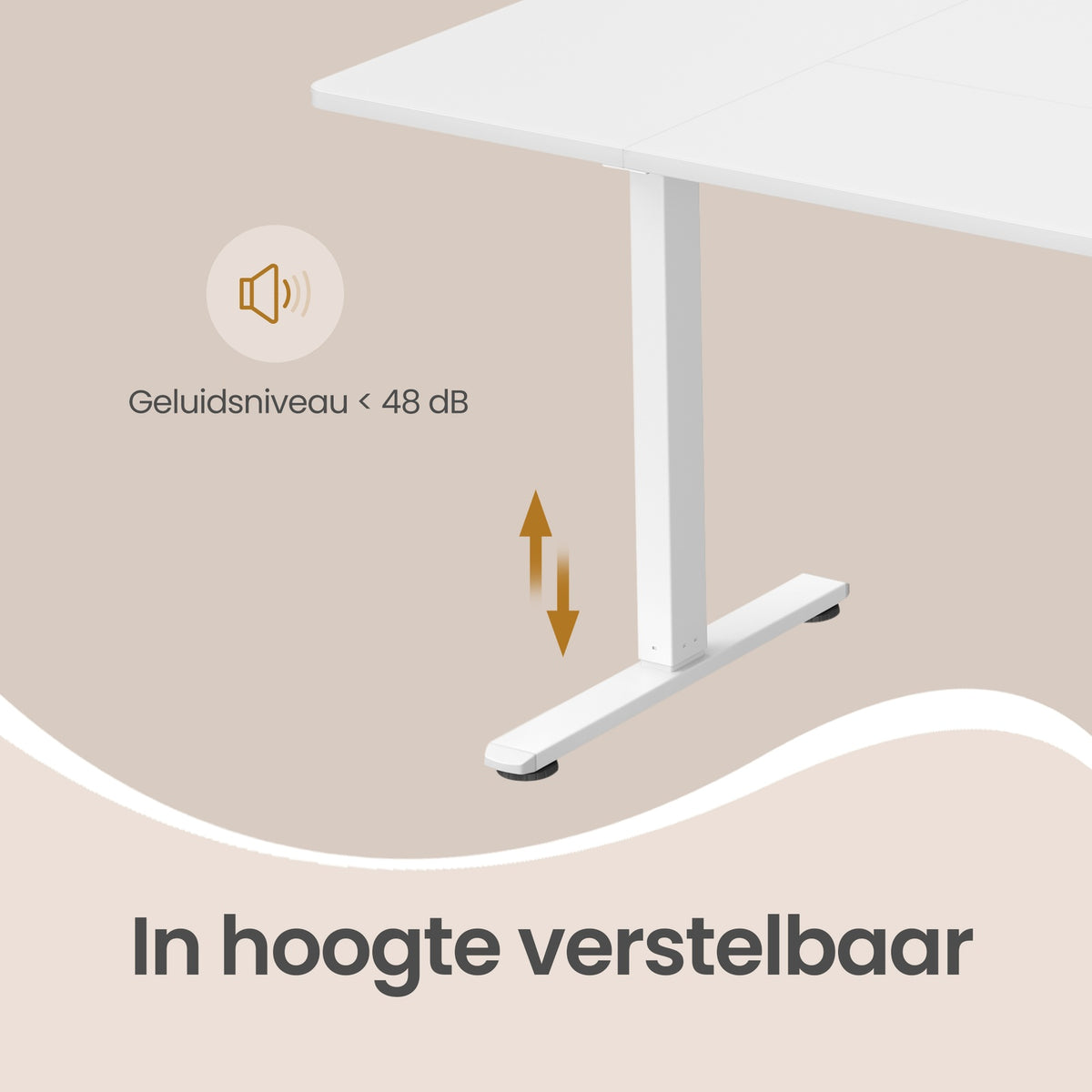 JOYFURNOS Elektrisch höhenverstellbarer Schreibtisch, 180 x 80 cm, stufenlos verstellbar, Speicherfunktion für 4 Höhen, wolkenweiß