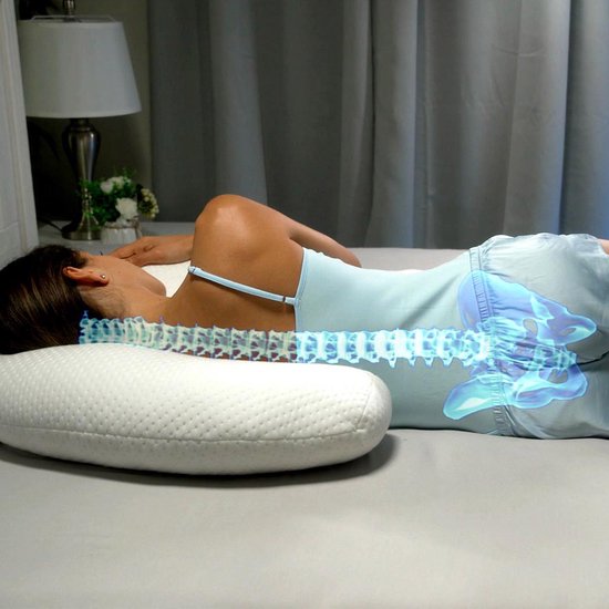 Dreamolino Swan – ergonomisches Kissen für Seitenschläfer – 7-in-1-Komfortkissen – stützt und wirkt stabilisierend – Schwangerschaftskissen – Stillkissen – atmungsaktives Körperkissen