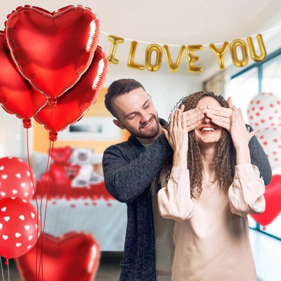 Feestio Valentinstag Dekorationsset - Dekoration - Girlande - Inkl. 1000 Rosenblüten - Geschenk für Mama / Sie