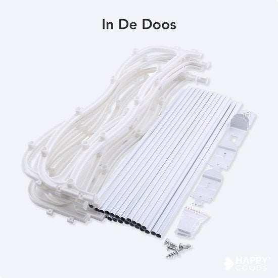 Happy Goods - XXL Schuhregal - 40 Paar Schuhe - Aufbewahrungsregal - Stumpfe und blickdichte Tür - Schuhschrank - Hängendes Schuhregal - Metall - Hängende Aufbewahrung - Schuhaufbewahrungssystem - Schuhschrank - Weiß - Kunststoff - 12 Lagen - Trainer - Or