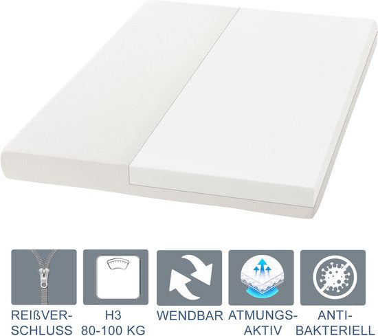 Kaltschaummatratze - 90 x 200 cm - Hoher Schlafkomfort & ergonomische Körperanpassung