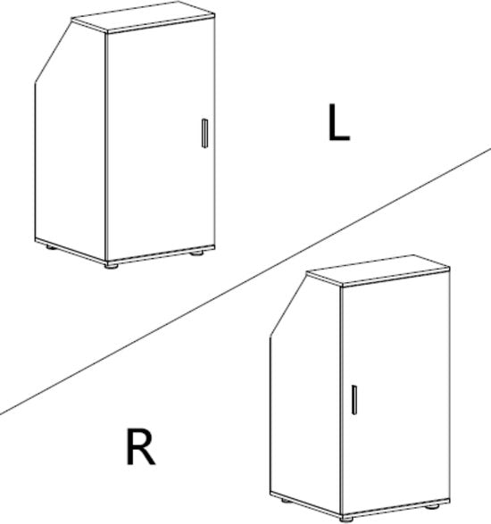 Schrank Schrägwand Dachgeschoss Schlafzimmer - Stauschrank geeignet für schräge Wände - Schrank unter Dachgaube