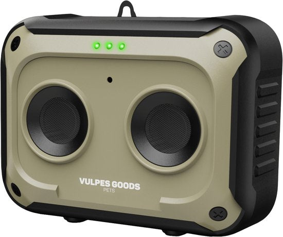 Vulpes Goods® Pets Anti-Bellgerät MINI PRO - Ultraschall - Wiederaufladbar & automatischer Betrieb - Für alle Hunde - Wasserdicht - 2 leistungsstarke Lautsprecher - Kein Schock - Innen & Außen