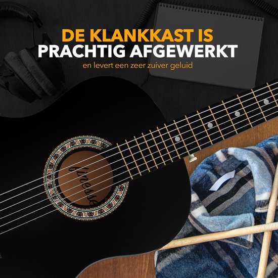 Finesse Akustikgitarre - Starter Set - Nylonsaiten - Klassische Gitarre - Gitarre Kinder & Erwachsene
