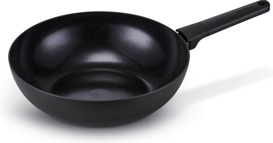 Brabantia NERO Wokpfanne – Ø 30 cm – 100 % PFAS-frei – 100 % recycelt – Keramik-Antihaftbeschichtung – Für Induktionsherde geeignet