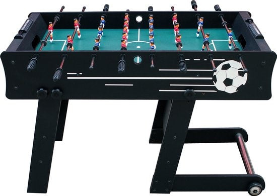 Cougar Scorpion Kickertisch klappbar in Schwarz - Kickertisch inkl. 2 Bälle und Punktezähler - Indoor Kickertisch 126x61x80cm