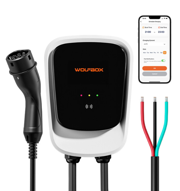 Wolfbox AE07 Ladestation Typ 2 – 7 kW – 32 A – App-Steuerung – RFID