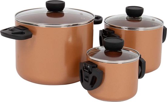Bo-Camp – Industrial – Kochgeschirrset – Slauson – Compact 3 – 3-teilig – Aluminium – Induktion