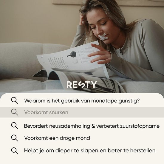 Resty H-Shape Mundklebeband – Schlafklebeband – besonders weich und hautfreundlich – 72 Stück