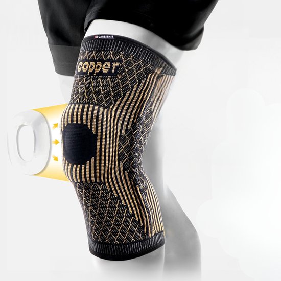 Caresense Kniestütze - Patella-Bandage - Bei Arthritis - Linderung von Gelenkschmerzen - Kniestütze für Erwachsene - Größe L