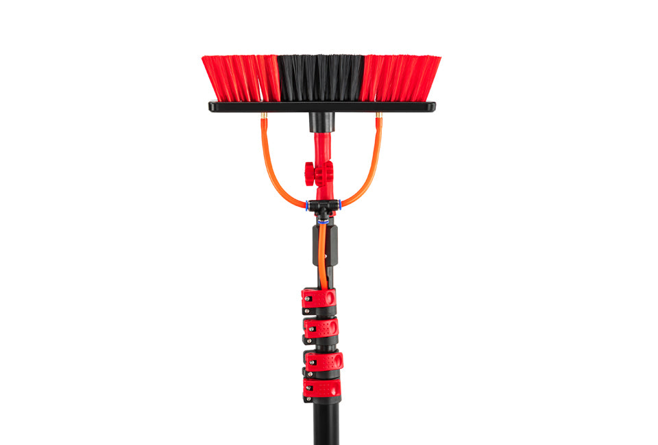 Hortensus - Teleskop-Wasserbürste - 4,6m - 29 x 7 x 10 cm - Rot