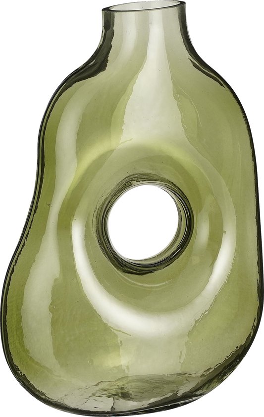 Mica Decorations Jay Vase - L19 x B11 x H25 cm - Glas - Hellgrün