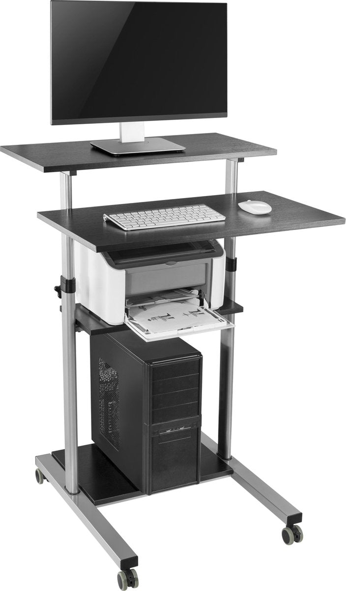 Schreibtisch Sitz-Steh-Laptop-Tisch Arbeitsplatz - Rednerpult - mobil beweglich