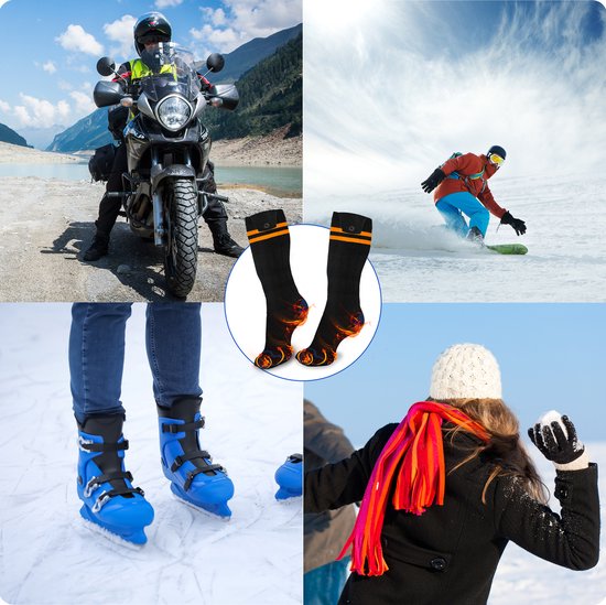 Qualitá Beheizte Socken - Elektrische Socken - Skisocken - Elektrisch beheizte Socken - Wärme Socken - Größe L - 41-46