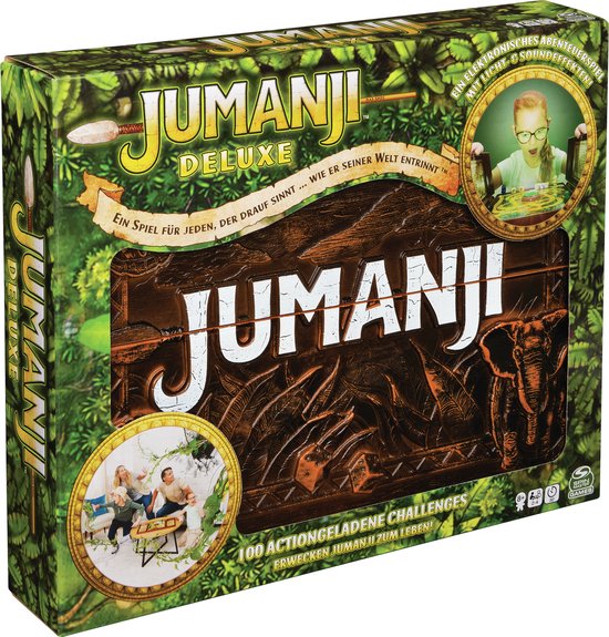 Spin Master Games „Jumanji Deluxe“, eine fesselnde elektronische Version des klassischen Abenteuer-Brettspiels, jetzt mit Licht und Sound