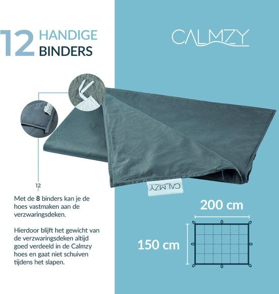Calmzy Superior Chill - Bettbezug - Deckenbezug - 150 x 200 cm - Luftig - Atmungsaktiv - Dunkelgrau
