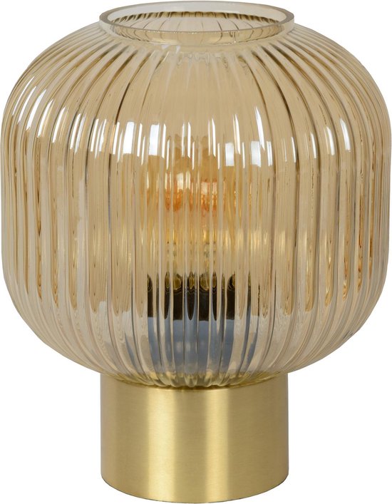 Lucide MALOTO – Tischlampe – Ø 20 cm – 1xE27 – Bernstein