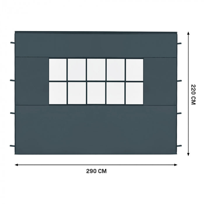VonRoc Seitenwand-Set 3 x 4,5 m für Premium-Partyzelt PT805AA – Grau