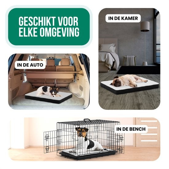 Avalo Orthopädisches Hundekissen S - 45x65 cm - Waschbar / Memory Foam / Anti-Rutsch - Orthopädischer Hundekorb
