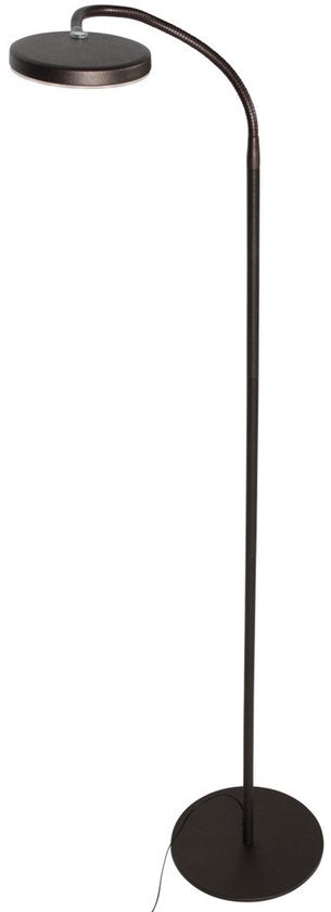 Stehlampe Platu 3351CA – dimmbar mit einstellbarer Lichtfarbe, brauner Kunststoff und Metall, trendiges Design, Mexlite, ideal für den Innenbereich