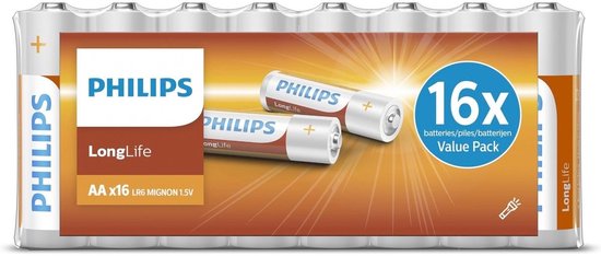 Philips Longlife-Batterien – AA – 16 Stück