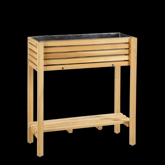 Mica Decorations Glenwood Pflanzgefäß für draußen Rechteckig - L70 x B30 x H75 cm - Akazienholz - Braun