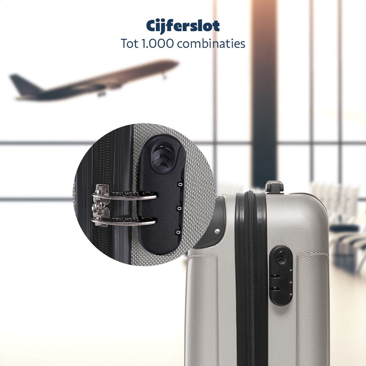 TRVLMORE - Koffer - Handgepäck - 54x36x20cm - 38L - Champagner