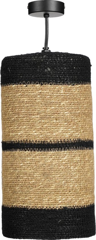 Mica Decorations Jinx Pendelleuchte - H30 x Ø15 cm - Jute - Schwarz