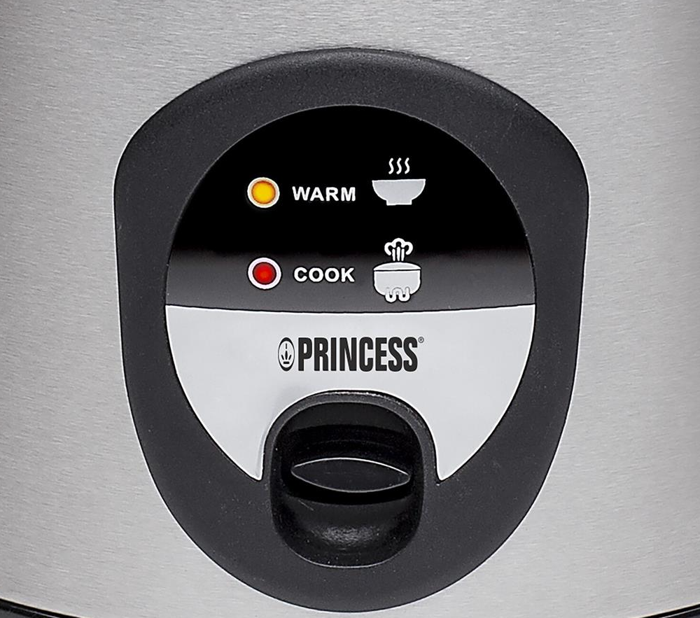 Princess Reiskocher 1 Liter, grau, mit Warmhaltefunktion und Antihaftbeschichtung