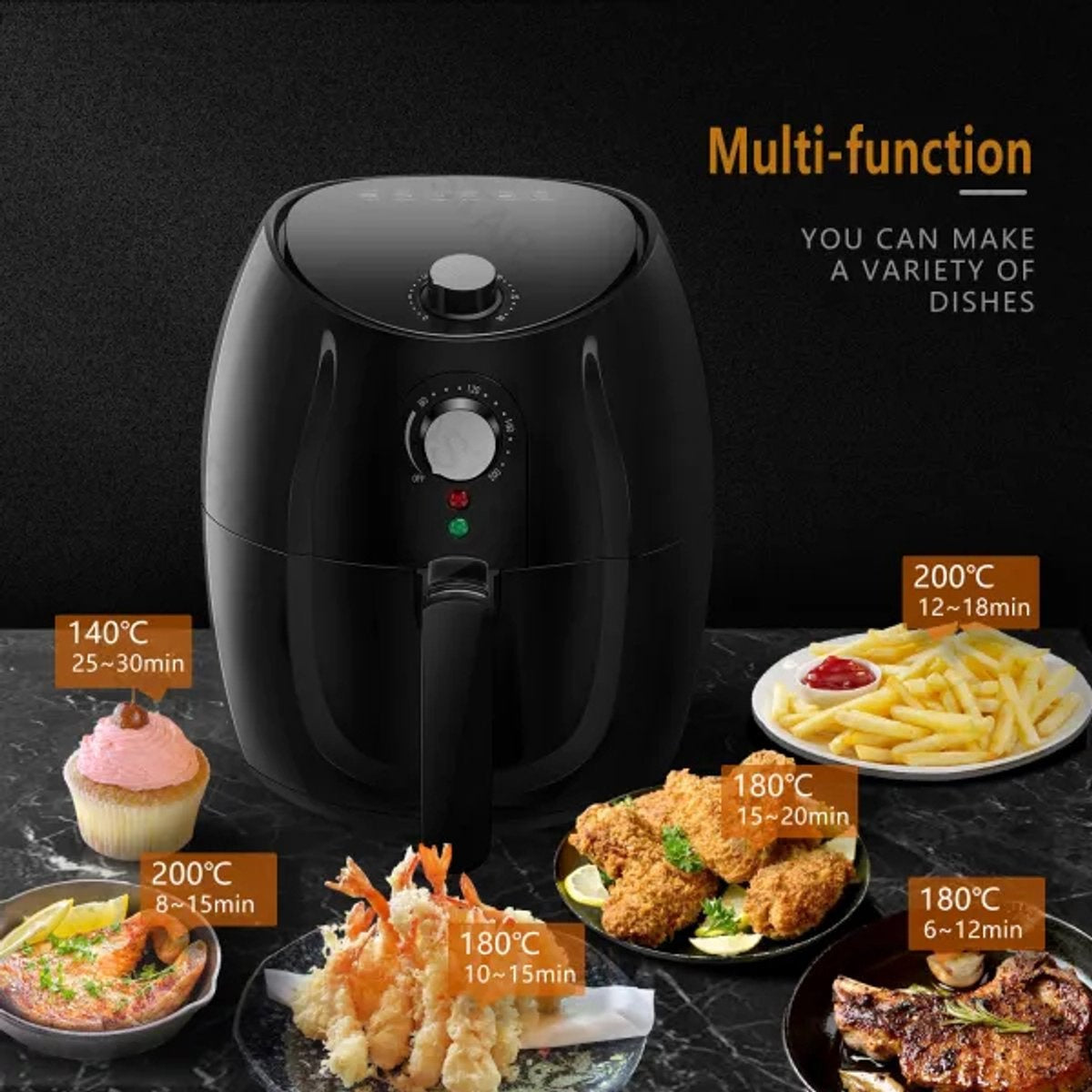Aigostar Heißluftfritteuse – 3,5 Liter – 1500 W