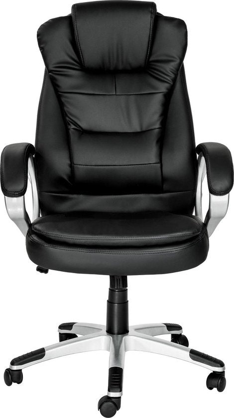 tectake Luxury Design Bürostuhl - Schwarz - Kunstleder - Verstellbar - 400578