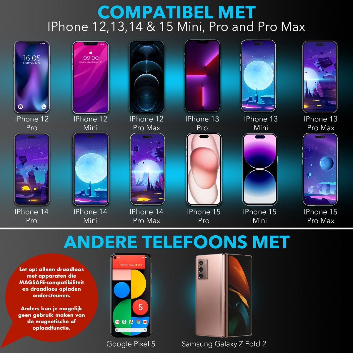 MW - MagSafe Autohalterung - MagSafe Autoladegerät - Handyhalterung Auto - Magnetische Handyhalterung Auto