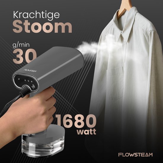 FLOWSTEAM® Luxus-Wäschedampfer - Handdampfer - Wäschedampfer - Matte Gray Edition
