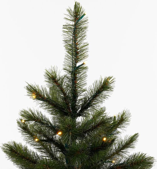 Triumph Tree Bristlecone Künstlicher Weihnachtsbaum mit LED-Lichtern - H185 x Ø119 cm - Dunkelgrün