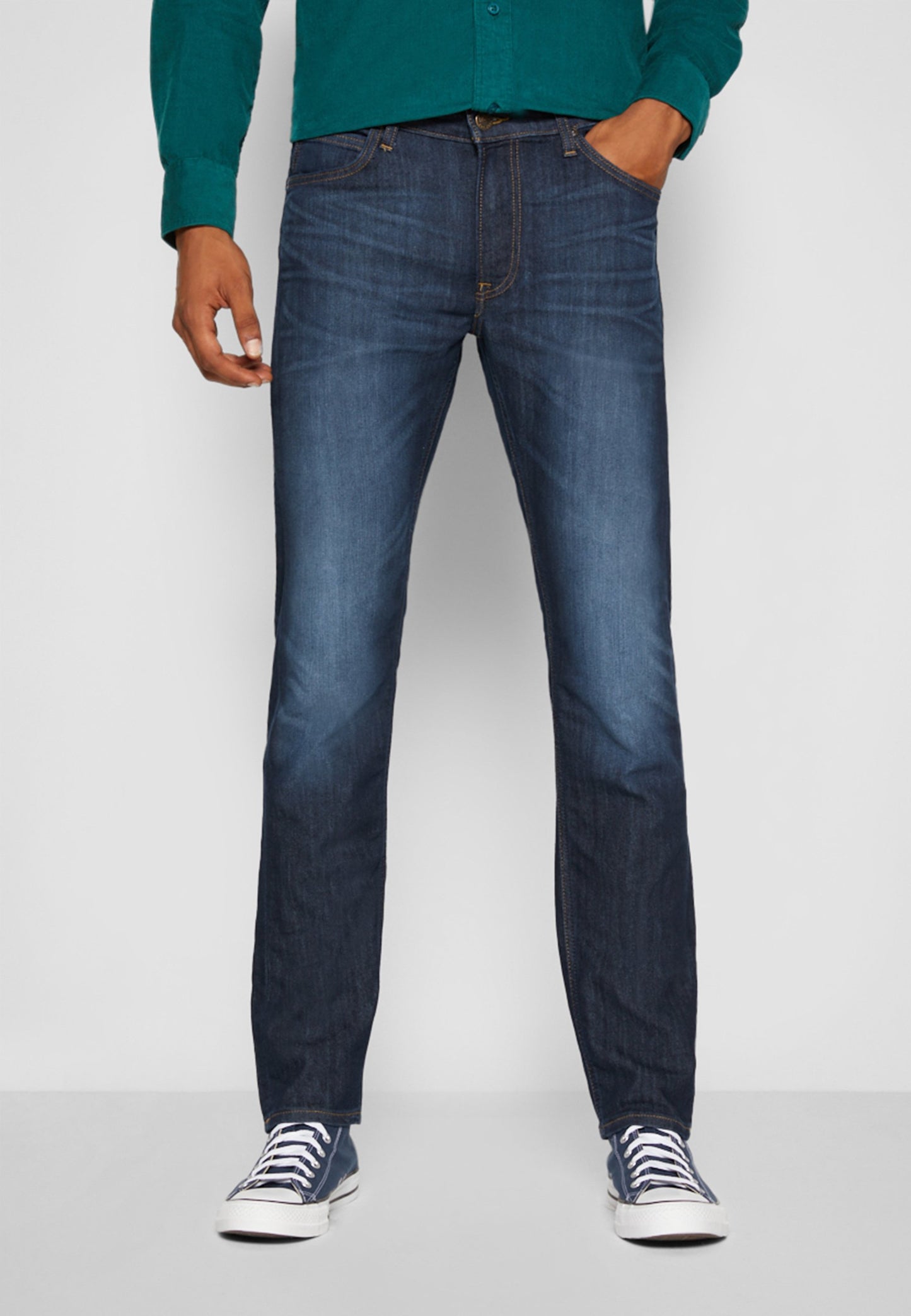 Lee Daren Zip Fly Regular Straight Jeans - Dunkelblau - Größe 34/34