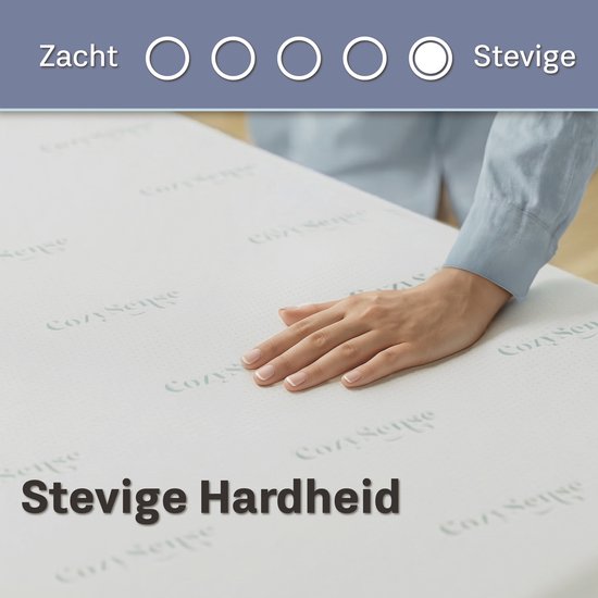 CozySense® DualFeel Topper Matratze 140x200 - Matratzenauflage - Matratzenauflage - Mit kühler & warmer Seite - CertiPUR® - Fester Härtegrad - 7,5 cm - Waschbarer Bezug