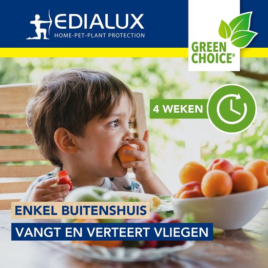 Edialux Wiederverwendbare Fliegenfalle – inkl. Lockstoff