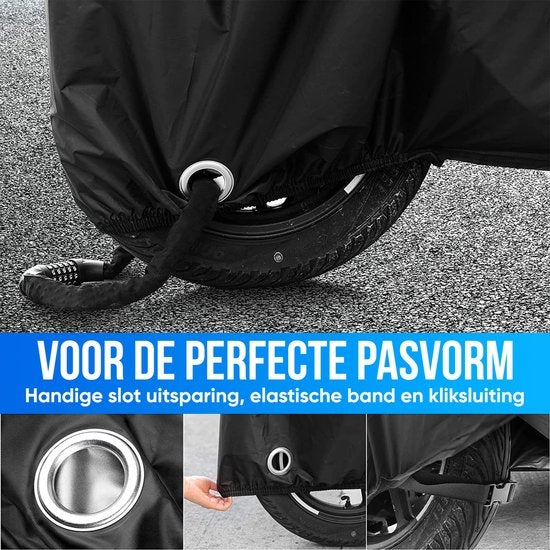 Strex Rollerabdeckung / Motorradabdeckung Universal für alle Roller / Motoren - Wasserdicht 300D Oxford - Geeignet für Windschutzscheibe - Rollerabdeckung - Motorradabdeckung - Inkl.