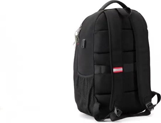 Wadu Anti-Diebstahl wasserdichten Rucksack enthält Usb-Ladestation 14 T/m 15,6 Zoll schwarz