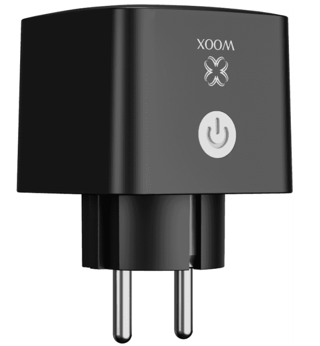 Woox R6169 Wifi & Matter Smart Plug 2er-Pack - Schwarz - 55 x 55 x 84 mm