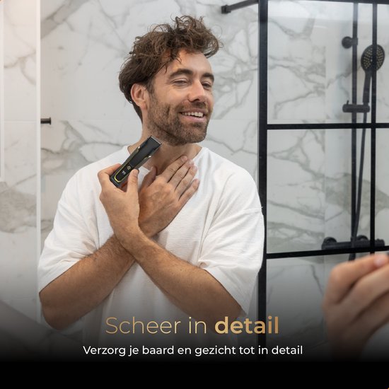 Wellshave - 6 in 1 Bartschneider Supreme - Körperpflegegerät - IPX7 Wasserdicht - Inkl. 6 Aufsätze