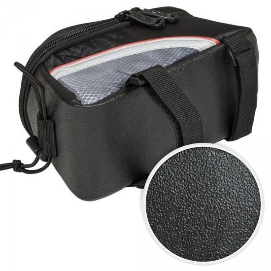 tectake - Rahmentasche Fahrradtasche für z.B. Smartphone etc. schwarz rot M 401608