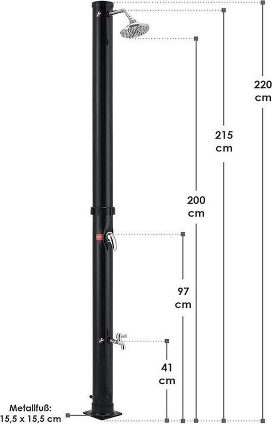 Solardusche / Außendusche - Victoria - 20 Liter - Max. 3,5 bar