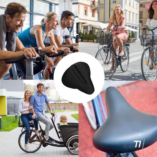 TIKKENS® Sattelüberzug - Memory Schaum & 3D Gel - Wasserdicht - Schwarz