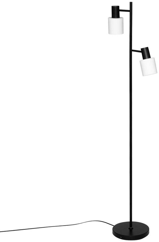 Metall-Stehlampe mit 2 Lampenschirmen aus Stein TAIS