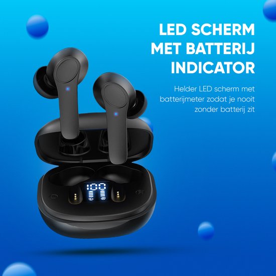 Otiume - Drahtlose Kopfhörer - Bluetooth-Kopfhörer - Drahtlose Kopfhörer - 32 Stunden Spielzeit - Hi-Fi Sound - Schwarz