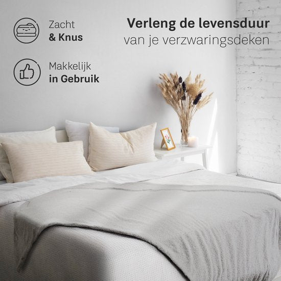 CozySense® Deckenbezug 140x200 - Doppelseitiges Material - für jede Jahreszeit - 360°-Reißverschlusstechnik - hypoallergen & OEKO-TEX® - Grau