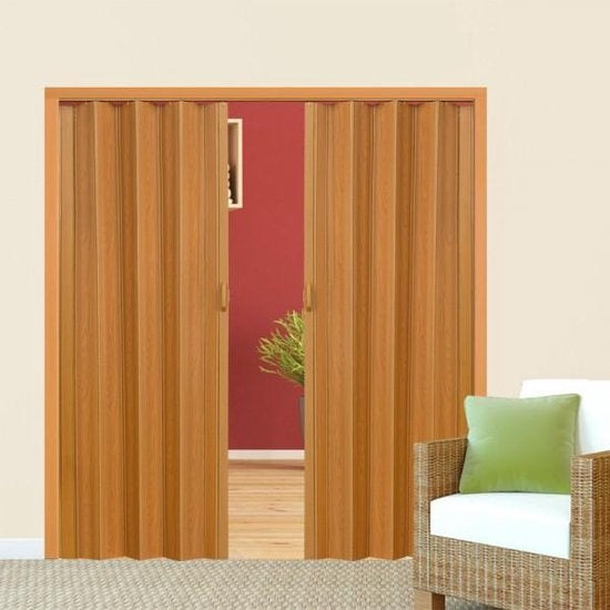 tectake Falttür - Falttüren Harmonic door Faltwand - Farbe Nussbaum - 400958